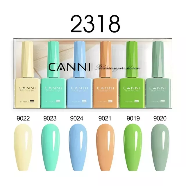 CANNI HEMA FREE UV/LED gél lakk szett 6x9ml - 2318
