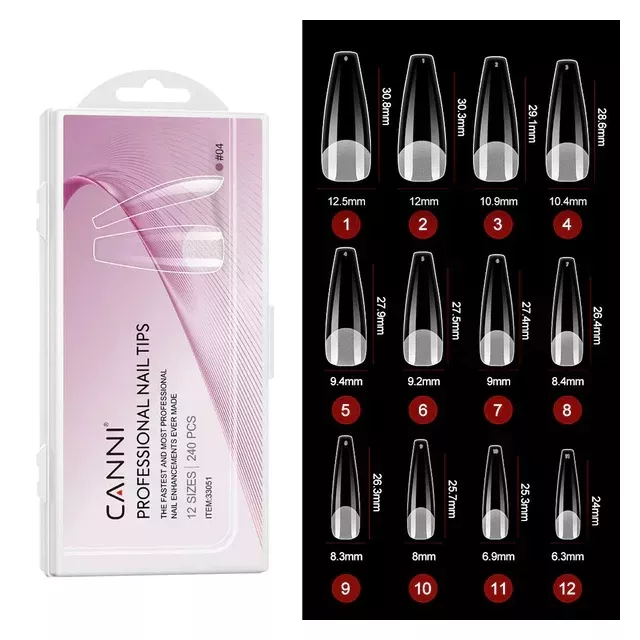 CANNI Soft Gél Tip 240 db-os / 12 méret No.04balerina