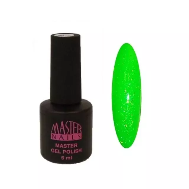 Master Nails Zselé lakk 6ml - 174 Csillámos neon zöld