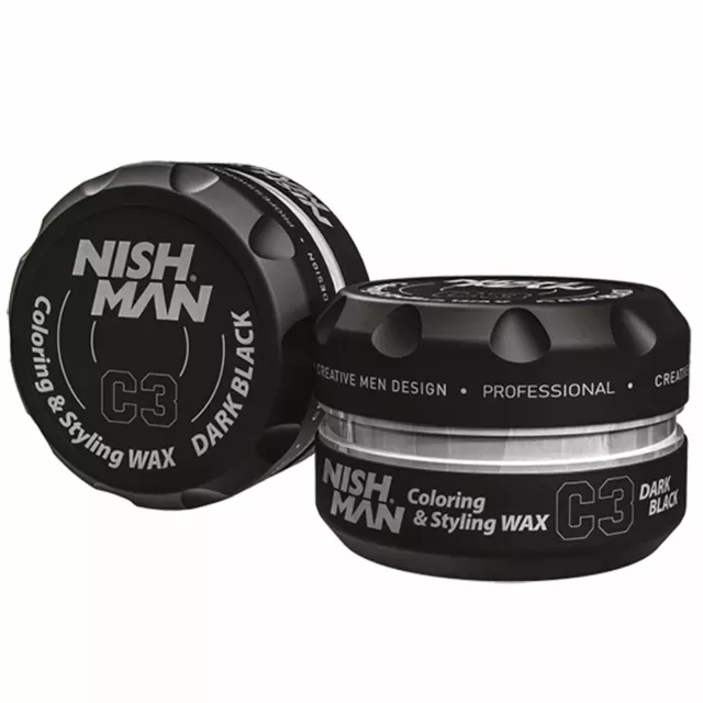 Nish Man C3 Fekete Hajszínező Wax 100ml