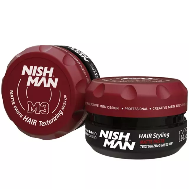 Nish Man M3 Matte Paste Hair Texturizing Mess up 100ml