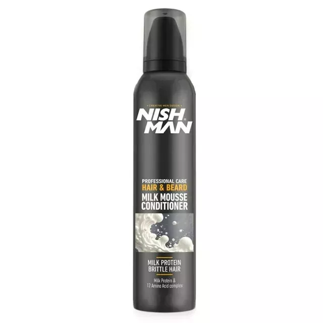 Nish Man Milk Mousse Haj- és szakállápoló hab - 200ml