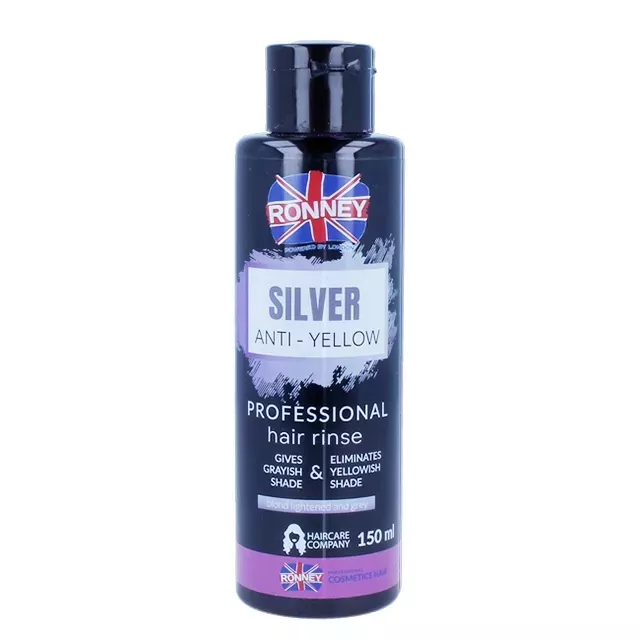 RONNEY Hajöblítő folyadék - Silver Anti-yellow - Szőke és ősz hajra 150ml