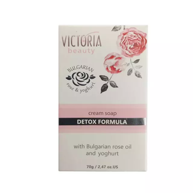 VICTORIA DETOX Szappan Hidratáló és Arctisztító Bulgarian Rose és Joghurt 70g