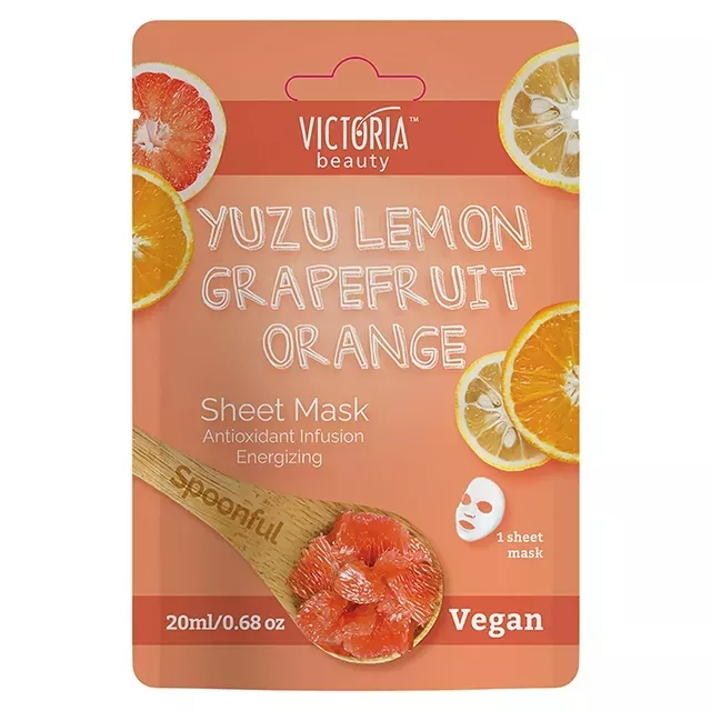 VICTORIA SPOONFULL Fátyolmaszk Energetizáló Citrom, Grapefruit és Narancs 20ml