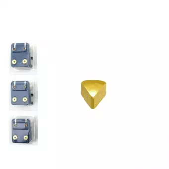 CAFLON Fülbevaló Belőhető 4mm - Arany Háromszög - 1pár