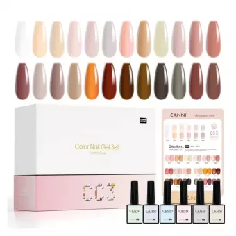 CANNI HEMA FREE UV/LED gél lakk szett (24db-os)No.CC3 Transparent series