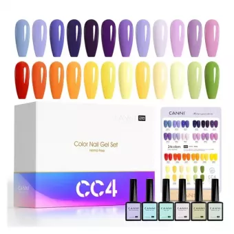 CANNI HEMA FREE UV/LED gél lakk szett (24db-os)No.CC4