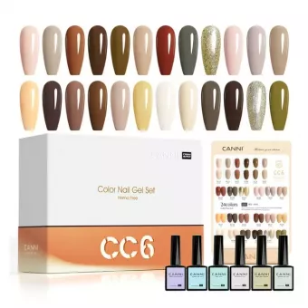 CANNI HEMA FREE UV/LED gél lakk szett (24db-os)No.CC6