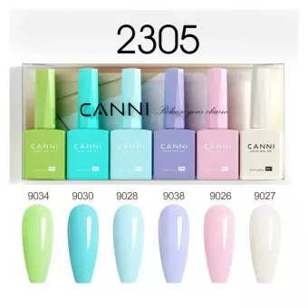 CANNI HEMA FREE UV/LED gél lakk szett 6x9ml - 2305 - Colorful Kaleidoscope