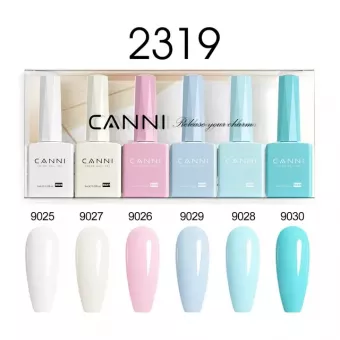 CANNI HEMA FREE UV/LED gél lakk szett 6x9ml - 2319 - Cotton Candy