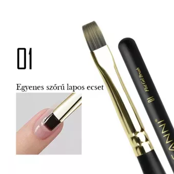 CANNI Prémium ecset No.01 - Egyenes szőrű laposecset 9 mm