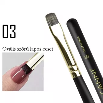 CANNI Prémium ecset No.03 - Lapos ovális ecset 8mm