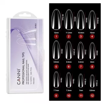 CANNI Soft Gél Tip 240 db-os / 12 méret No.02mandula