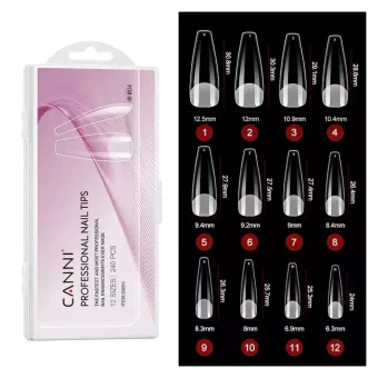 CANNI Soft Gél Tip 240 db-os / 12 méret No.04balerina