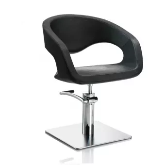 Hair Wave fekete fodrász szék - négyzet talppal