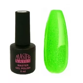 Master Nails Zselé lakk 6ml -174 Csillámos neon zöld