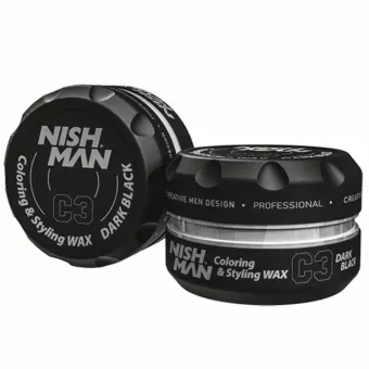 Nish Man C3 Fekete Hajszínező Wax 100ml