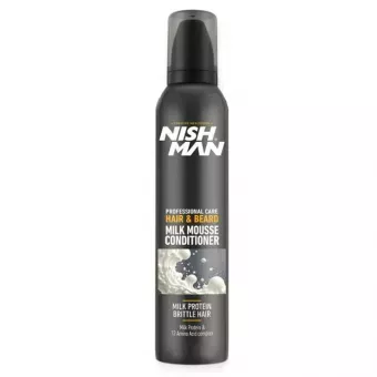 Nish Man Milk Mousse Haj- és szakállápoló hab - 200ml