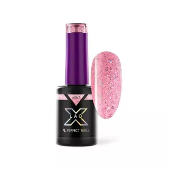 Perfect Nails LacGel LaQ X Gél Lakk 8ml - Pink X067 Sparkle