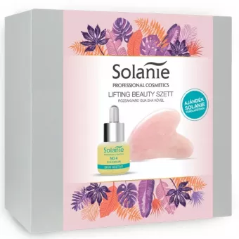 Solanie Lifting Beauty Szett Rózsakvarc Gua Sha Kővel+Ajándék Törölköző SO25057