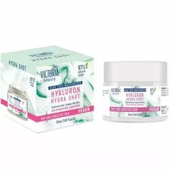 VICTORIA HYDRA SHOT Arckrém Hialuron és Organikus Aloe vera Vegán 50ml