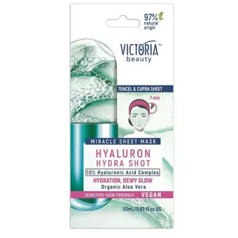 VICTORIA HYDRA SHOT fátyolmaszk 10% Hialuronsav komplex Vegán 1db/cs