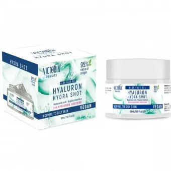 VICTORIA HYDRA SHOT Zselés hidratáló Hialuron és Organikus Aloe vera Vegán 50ml