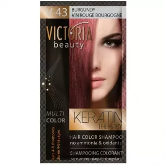 VICTORIA Keratin Therapy Hajszínező Sampon 40ml - V43 Burgundy