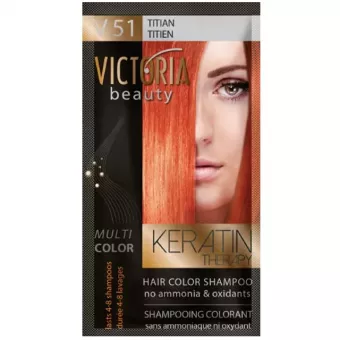 VICTORIA Keratin Therapy Hajszínező Sampon 40ml - V51 Titian Vörös