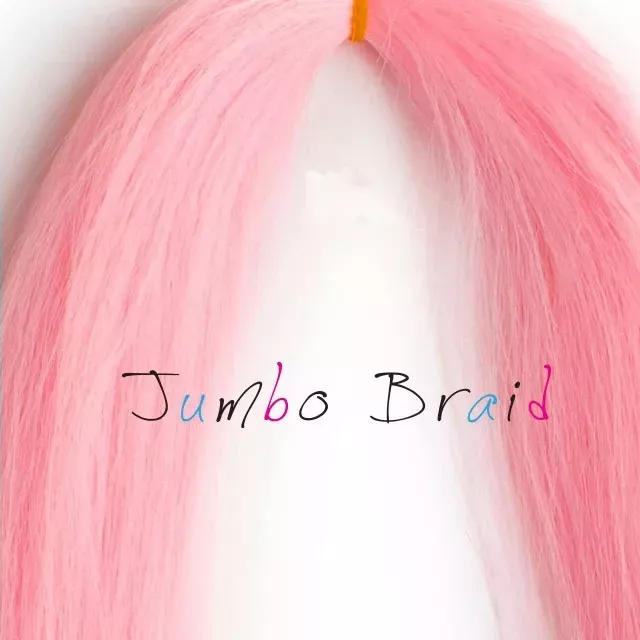Afro műhaj Jumbo Braid 120cm, 80gr - Rózsaszín