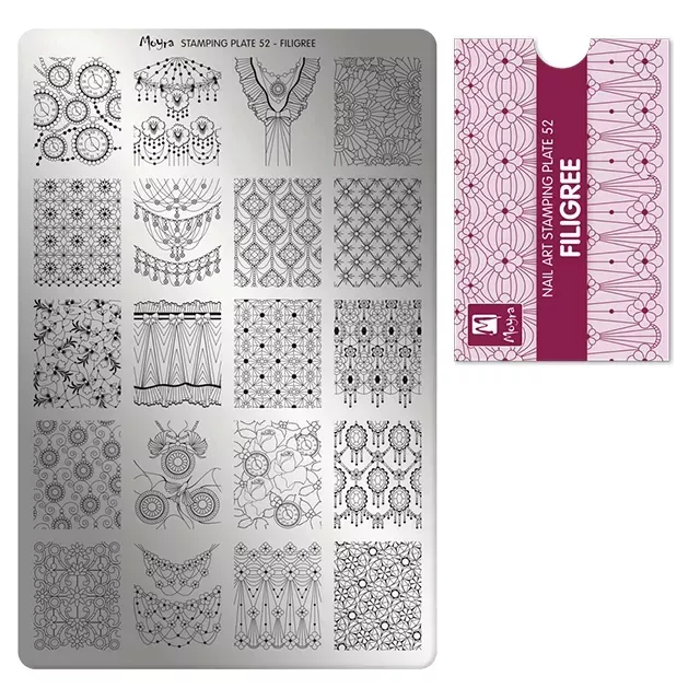 Moyra Körömnyomda lemez NO.52 Filigree