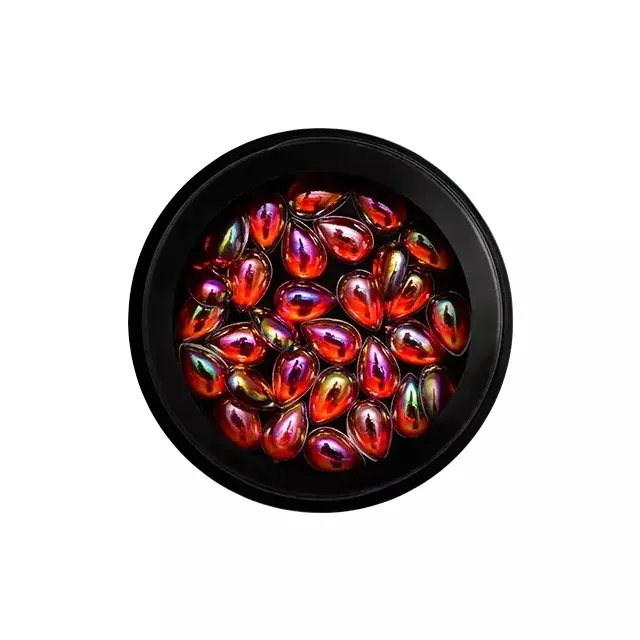 Perfect Nails 3D Holo Drops - Körömdíszítő Strasszkő Red