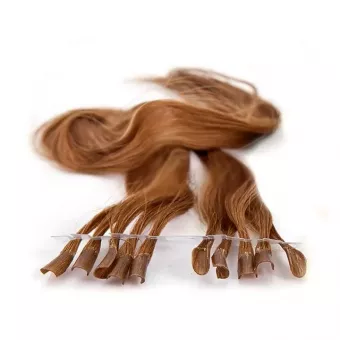 Afro haj tincsezett 10gr/cs 65cm indiai eredeti emberi haj - Közép Barna #6