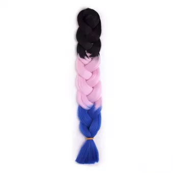Afro Rainbow Hair Ombre műhaj 33# Fekete-Rózsa-Kék
