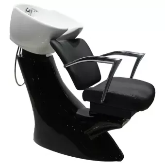 CODA'S Beauty Fejmosó E12985 Fehér porcelán-Fekete-Fekete szék