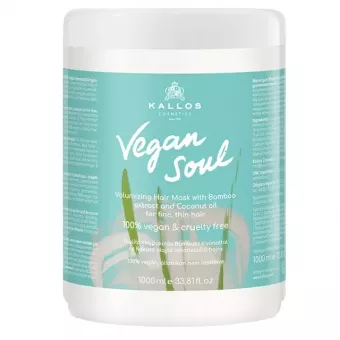 Kallos Pakolás Vegan Soul - Növényi Proteinnel, száraz kimerült hajra 1000ml
