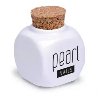 Pearl Nails Liquidtartó duplafalú porcelántégely fehér