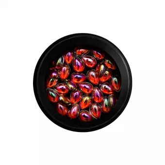 Perfect Nails 3D Holo Drops - Körömdíszítő Strasszkő Red