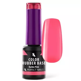 Perfect Nails Color Rubber Base Gel - Színezett Alapzselé 4ml - Barbie Pink