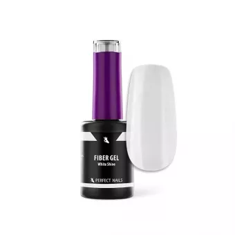 Perfect Nails Fiber Gel Vitamin- Üvegszálas Erősített Gél Lakk Alap 8ml- White S
