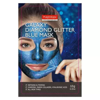 PureDerm Galaxy diamond peel-off kék glitteres arcmaszk 10g ADS475